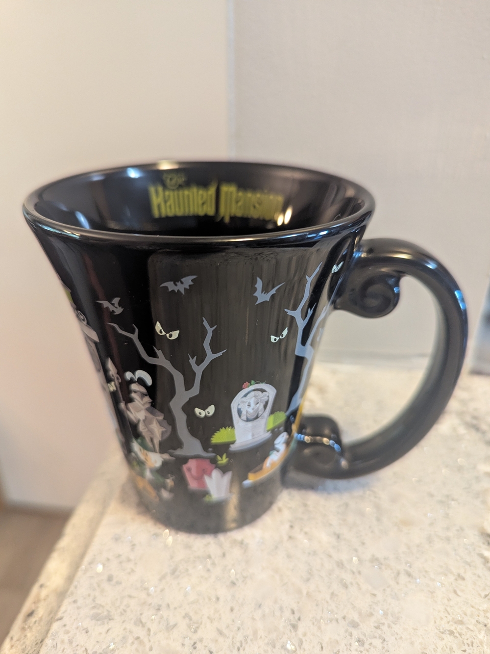 Disney Parks Haunted Mansion Coffee Mug Glow-in-the-Dark Eyes Hitchhiking Ghosts
